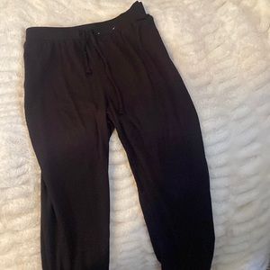Black adjustable pajama pants, soft, lightweight, very comfortable